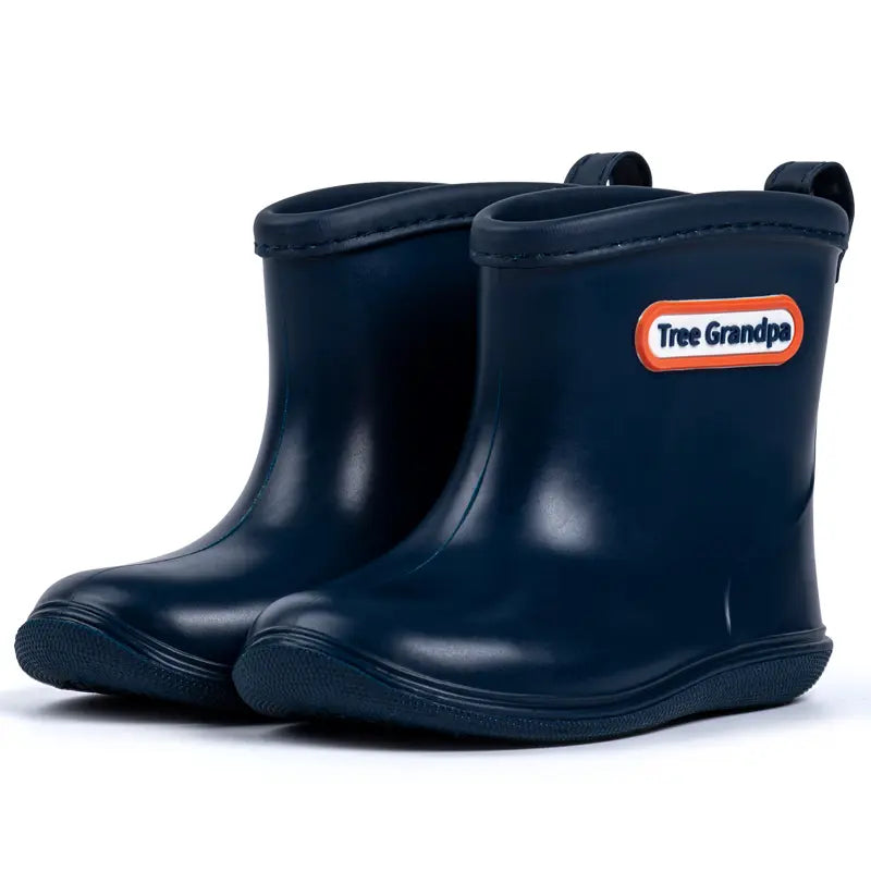 tree grandpa toddler rain boots navy